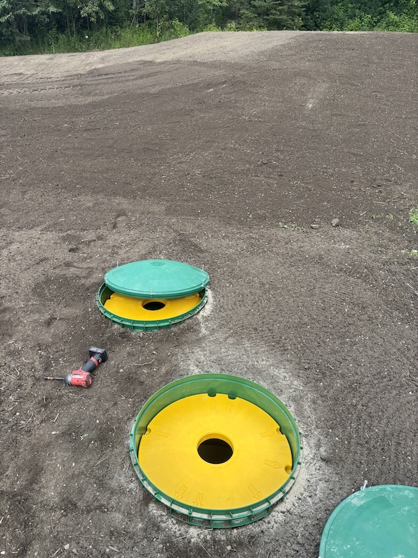 safety lids inside risers up to code incase children or pets even fell through its another safety